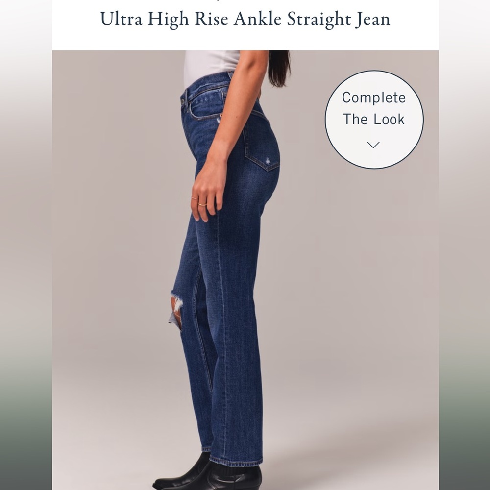 A&F ultra high rise straight jean